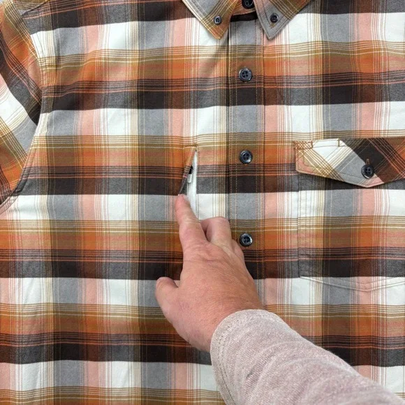 Alaskan Hardgear Boars Nest Flannel Shirt 2XL Tall Brown Plaid Stretch Duluth - Picture 7 of 13